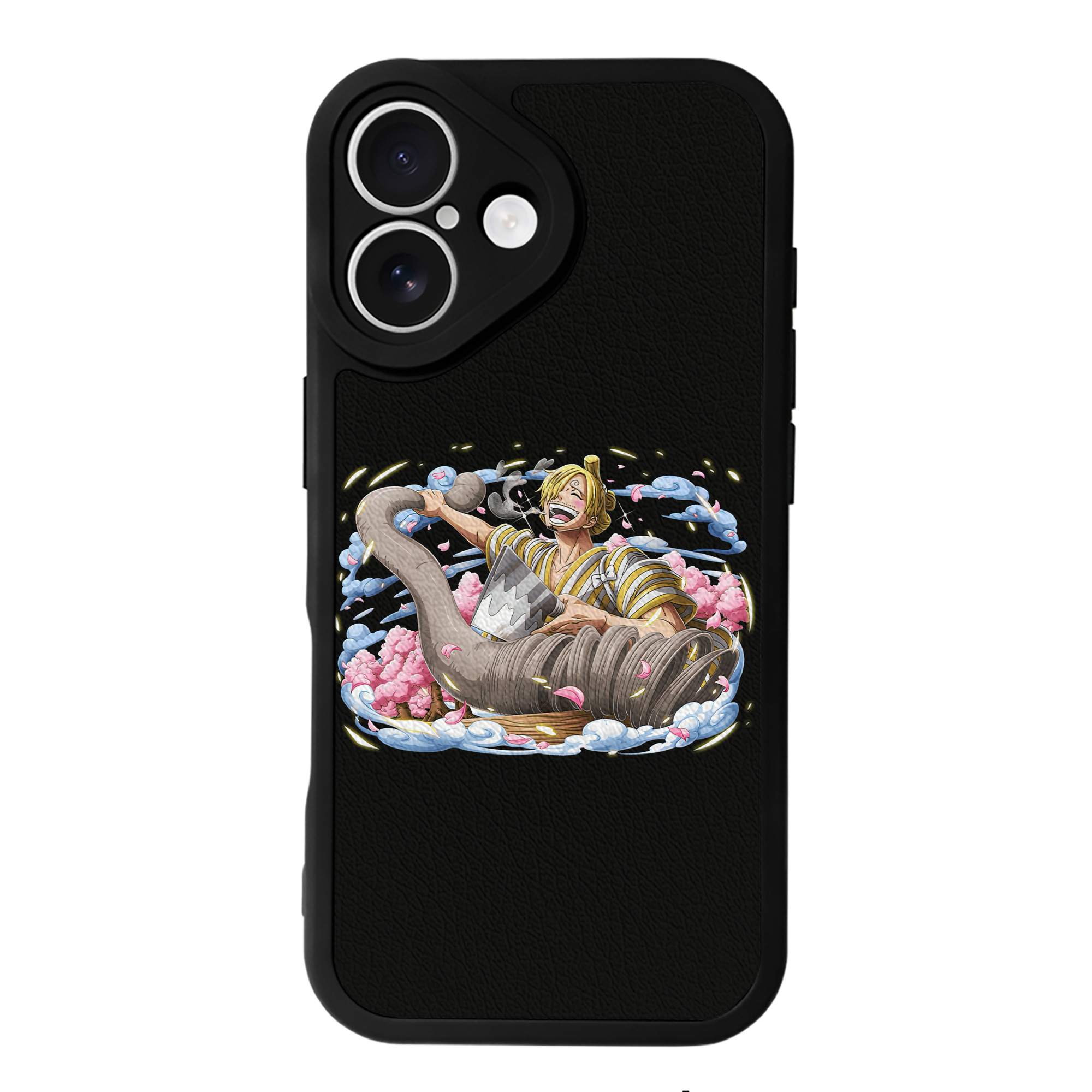 （画像用） ワンピース サンジ ONE PIECE Sanji 【iPhone 16シリーズ対応】シリコンスマホケース（レザー調） 材質：シリコン